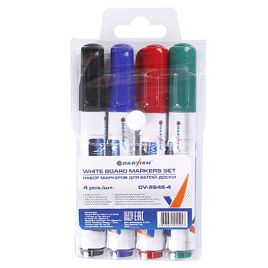 Набор маркеров для белых досок и флипчартов Darvish 4шт/уп в Минске - лучшая цена