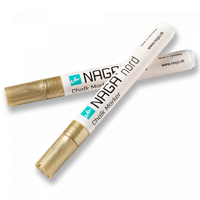 Маркер меловой Naga золото