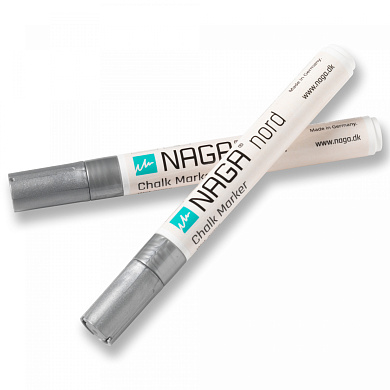 Маркер меловой Naga серебро